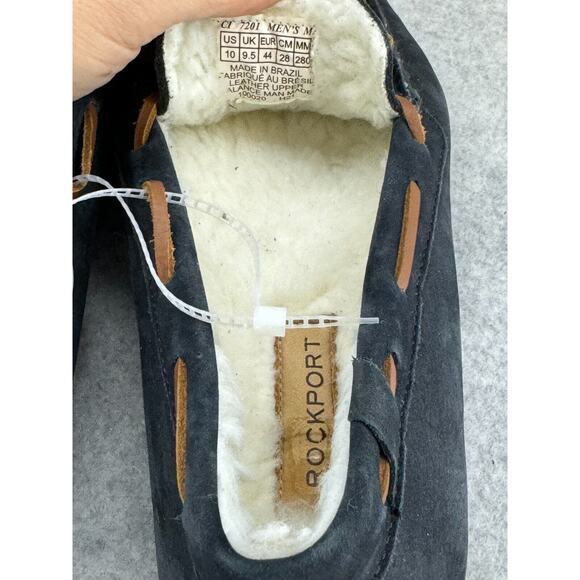 Rockport Rhyder Tie Slipper Moccasin Driver NAVY Suede Leather - Size 10M main image 7